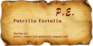 Petrilla Esztella névjegykártya